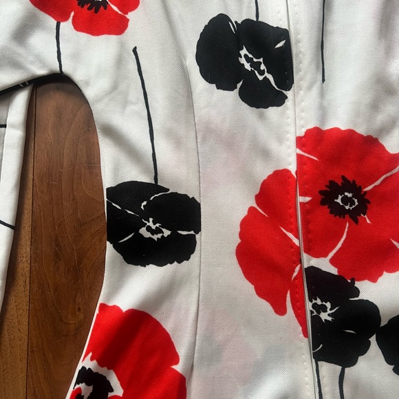 Vintage 70s Floral Print Long Sleeve Dress ❤️🤍🖤 - Picture 3 of 4